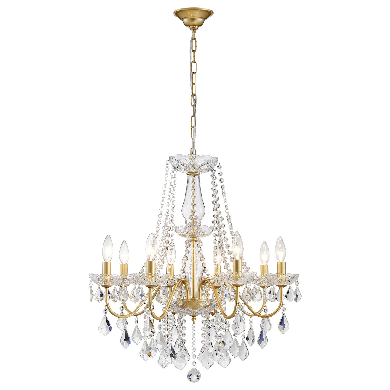 Crystal Chandelier Light Fixture, Modern K9 Crystal Chandelier Dining Room Light Fixture, Crystal Pendant Ceiling Light for Bedroom Modern Lighting Fixture for Living Room Kitchen Island Hallway