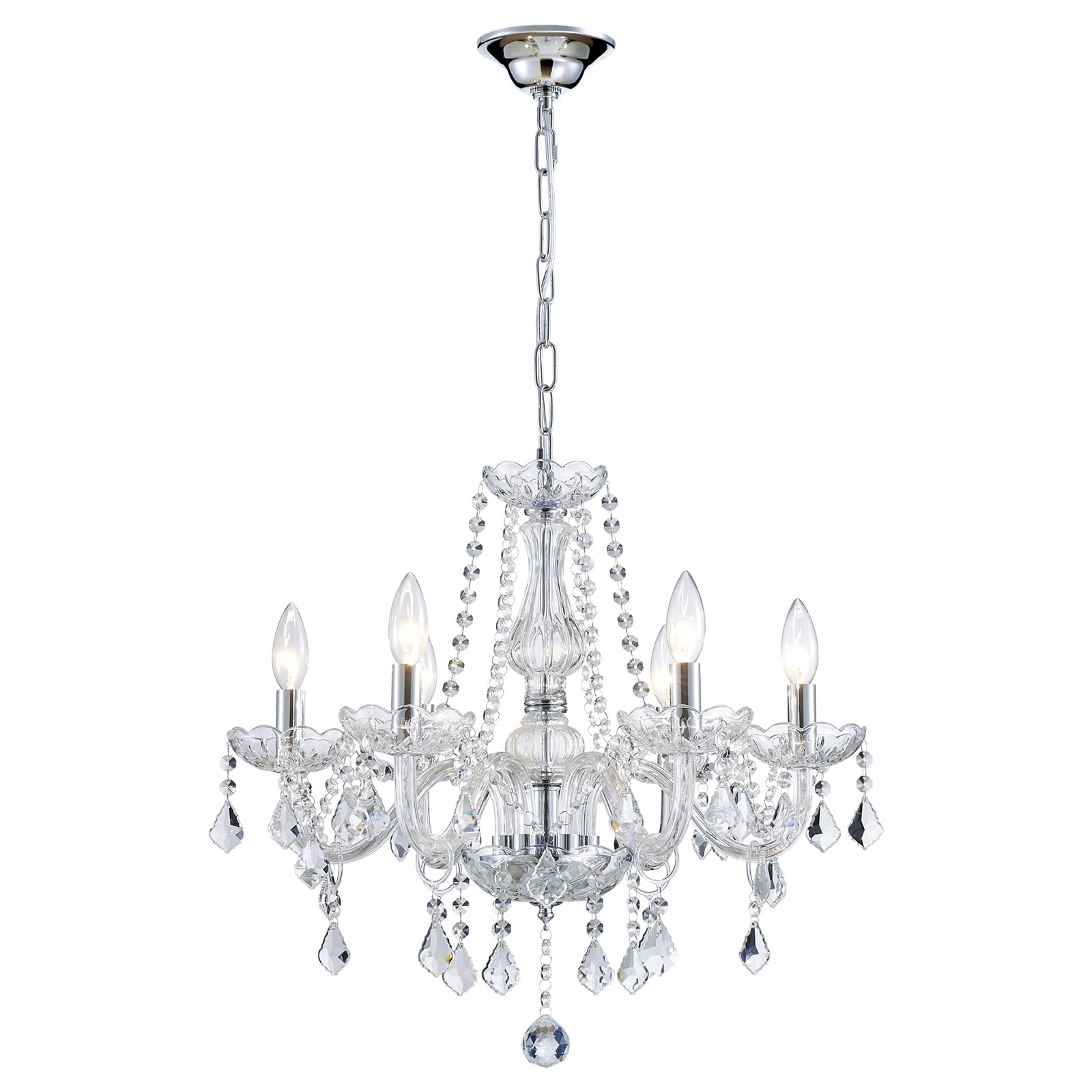 Crystal Chandelier Light Fixture, Modern K9 Crystal Chandelier Dining Room Light Fixture, Crystal Pendant Ceiling Light for Bedroom Modern Lighting Fixture for Living Room Kitchen Island Hallway