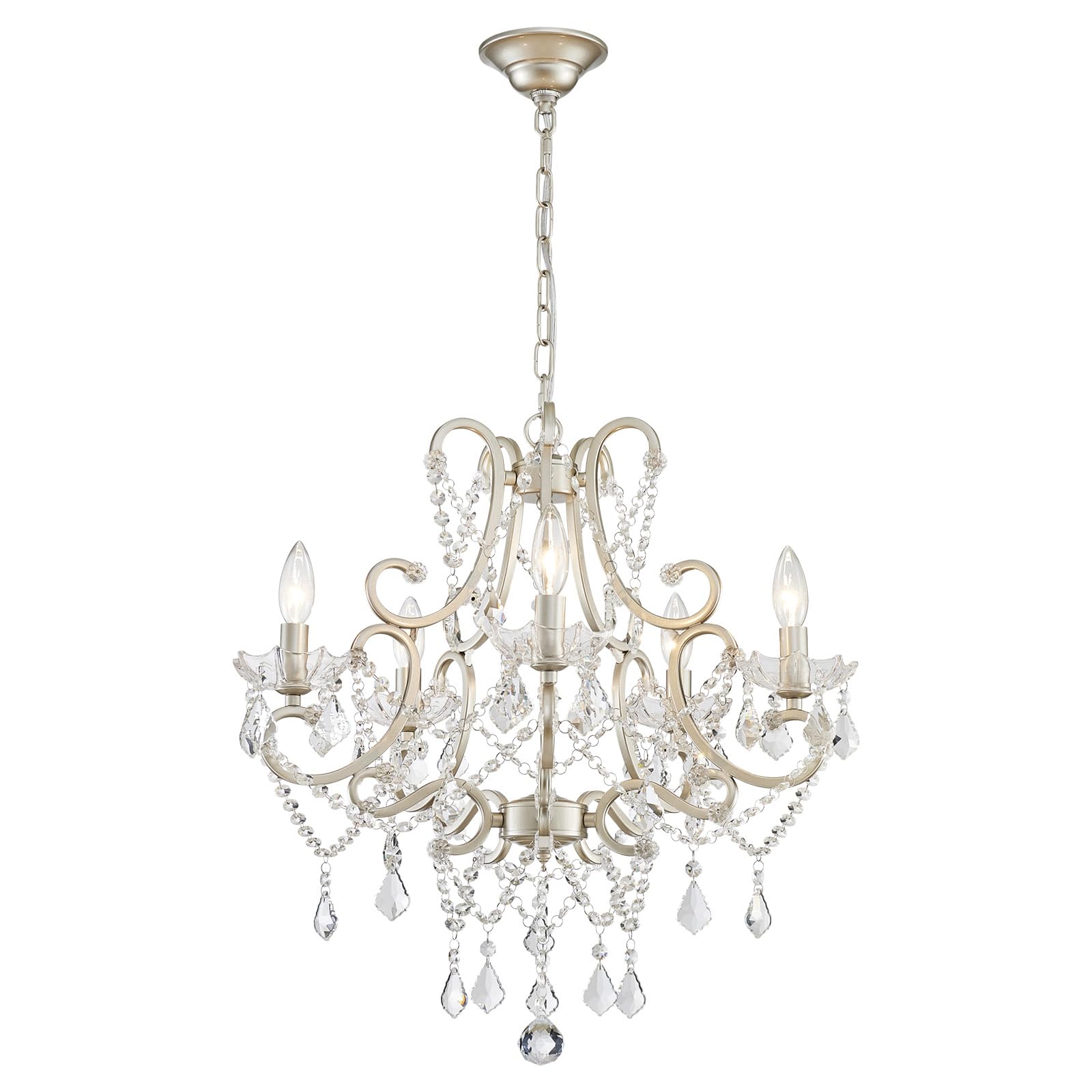 Crystal Chandelier Light Fixture, Modern K9 Crystal Chandelier Dining Room Light Fixture, Crystal Pendant Ceiling Light for Bedroom Modern Lighting Fixture for Living Room Kitchen Island Hallway