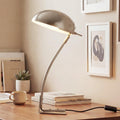 18.4" Metal Desk Lamp Modern Industrial Table Lamp, Adjustable Neck Architect Lights (3000K) with On/Off Switch, Bedside Reading Lamps for Office Bedroom Study Room Side Table (Sand Black)