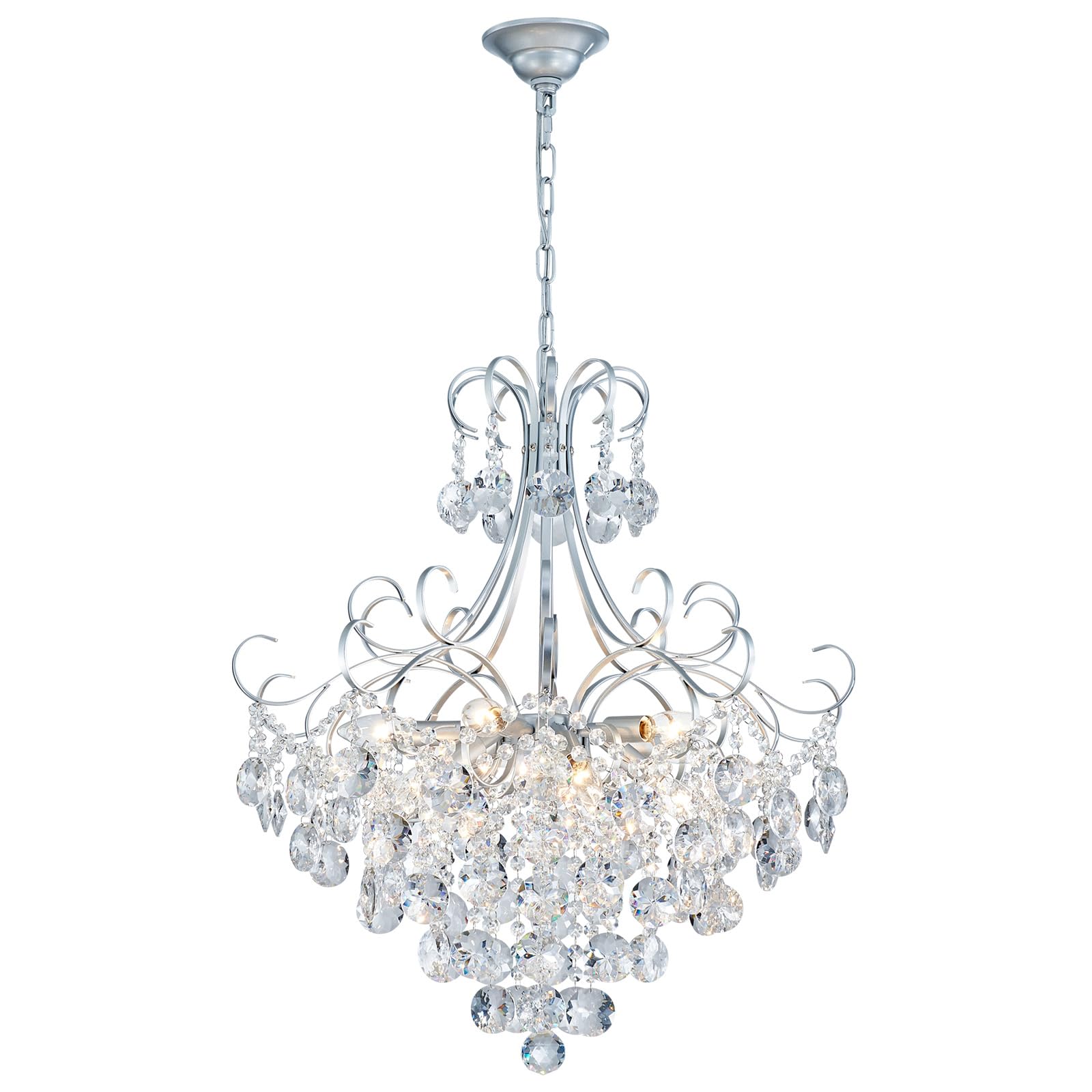 Crystal Chandelier Light Fixture, Modern K9 Crystal Chandelier Dining Room Light Fixture, Crystal Pendant Ceiling Light for Bedroom Modern Lighting Fixture for Living Room Kitchen Island Hallway
