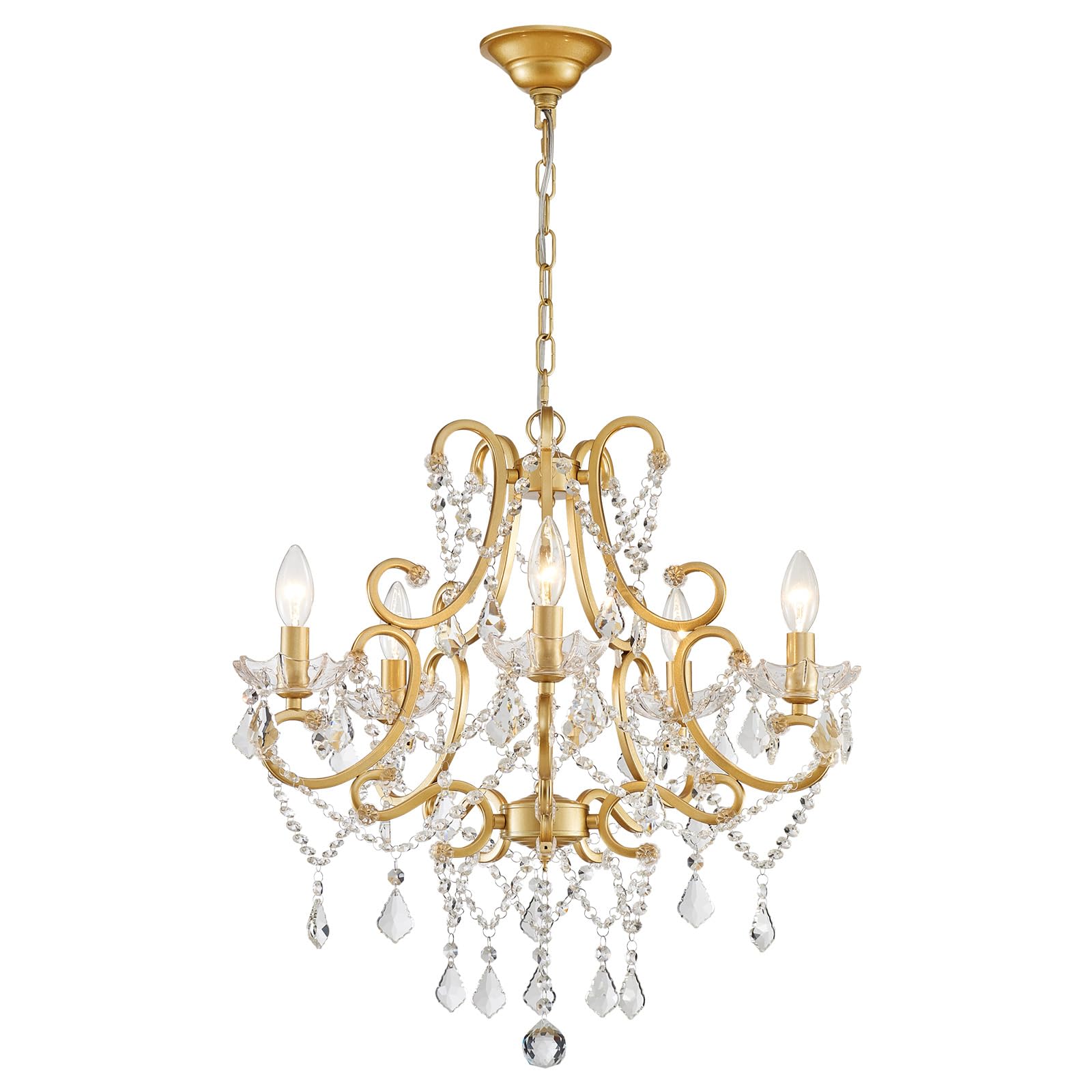 Crystal Chandelier Light Fixture, Modern K9 Crystal Chandelier Dining Room Light Fixture, Crystal Pendant Ceiling Light for Bedroom Modern Lighting Fixture for Living Room Kitchen Island Hallway