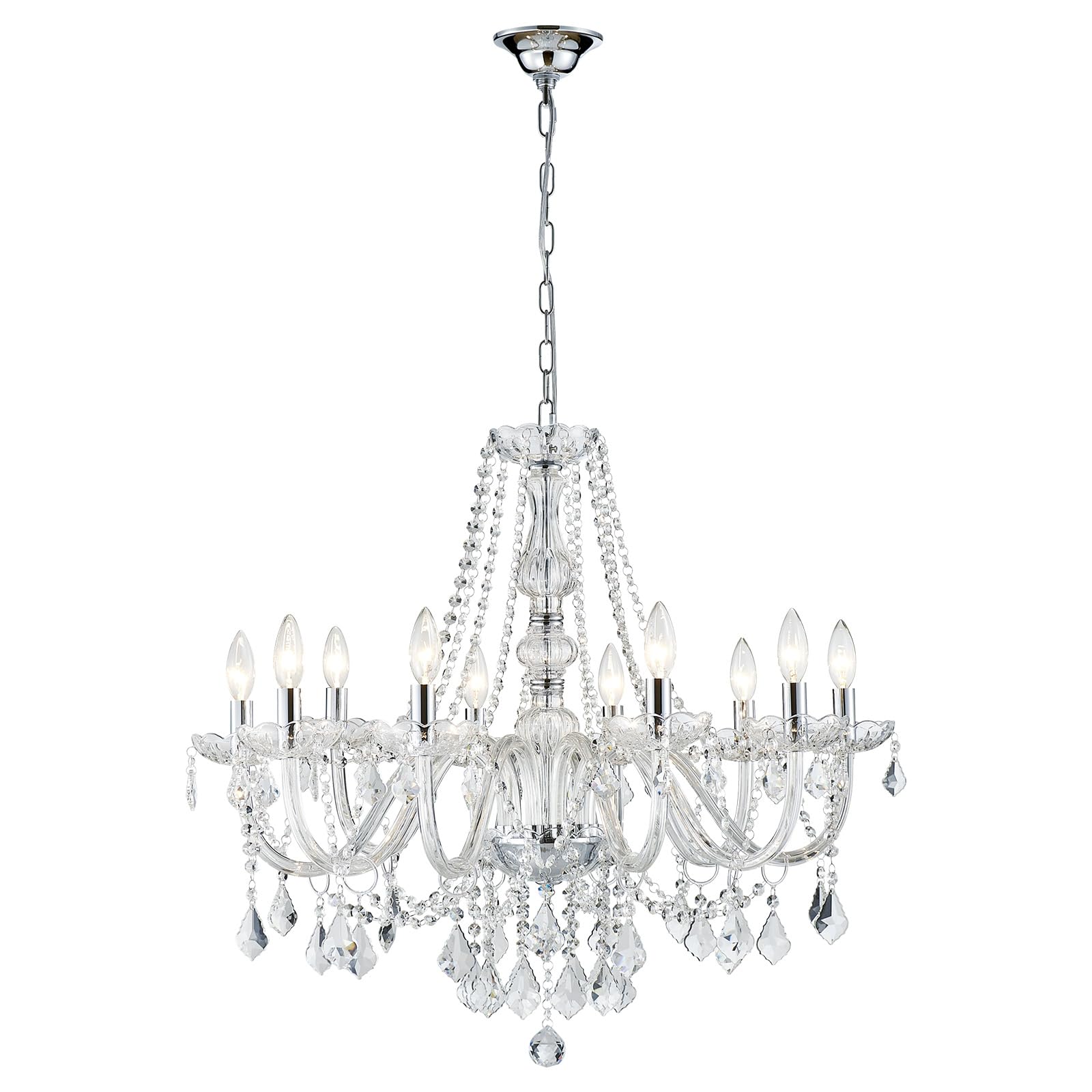 Crystal Chandelier Light Fixture, Modern K9 Crystal Chandelier Dining Room Light Fixture, Crystal Pendant Ceiling Light for Bedroom Modern Lighting Fixture for Living Room Kitchen Island Hallway