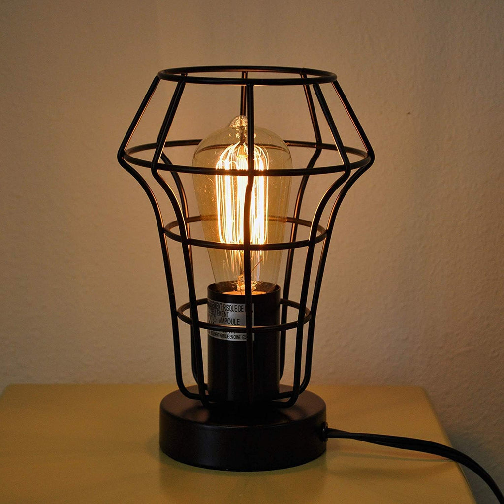 9" H Industrial Metal Table Lamp Desk Lamp Accent Light with a Free Edison Bulb