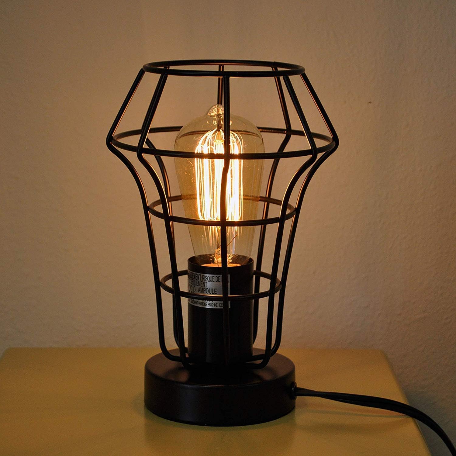 9" H Industrial Metal Table Lamp Desk Lamp Accent Light with a Free Edison Bulb