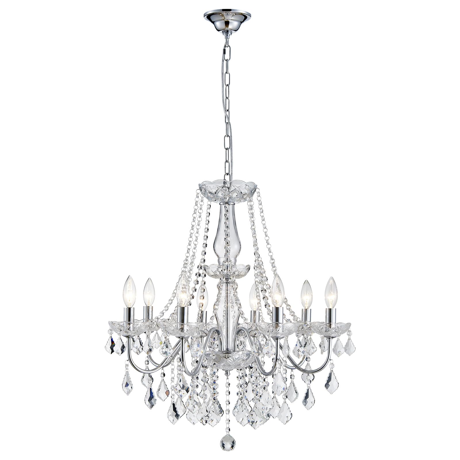 Crystal Chandelier Light Fixture, Modern K9 Crystal Chandelier Dining Room Light Fixture, Crystal Pendant Ceiling Light for Bedroom Modern Lighting Fixture for Living Room Kitchen Island Hallway