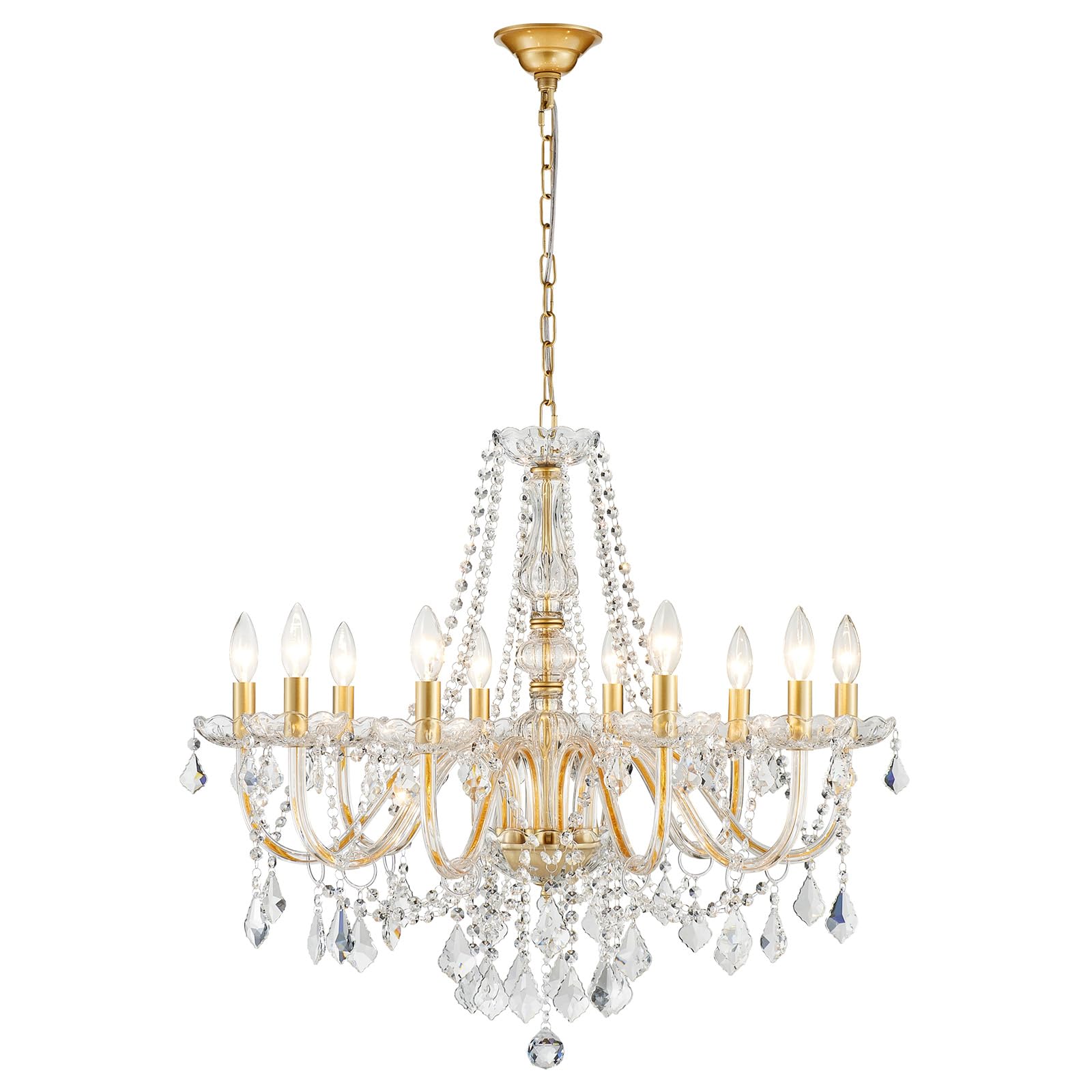 Crystal Chandelier Light Fixture, Modern K9 Crystal Chandelier Dining Room Light Fixture, Crystal Pendant Ceiling Light for Bedroom Modern Lighting Fixture for Living Room Kitchen Island Hallway