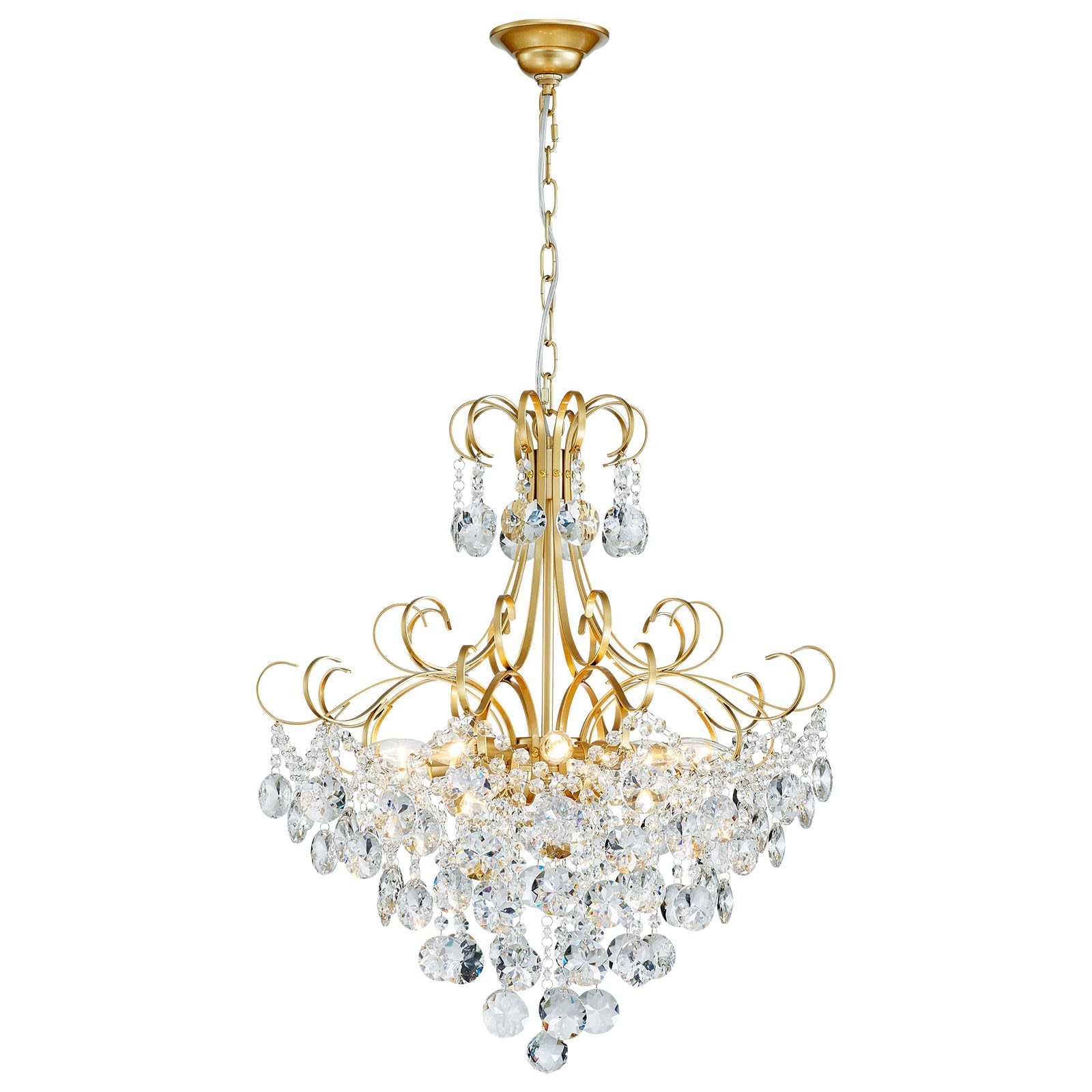 Crystal Chandelier Light Fixture, Modern K9 Crystal Chandelier Dining Room Light Fixture, Crystal Pendant Ceiling Light for Bedroom Modern Lighting Fixture for Living Room Kitchen Island Hallway