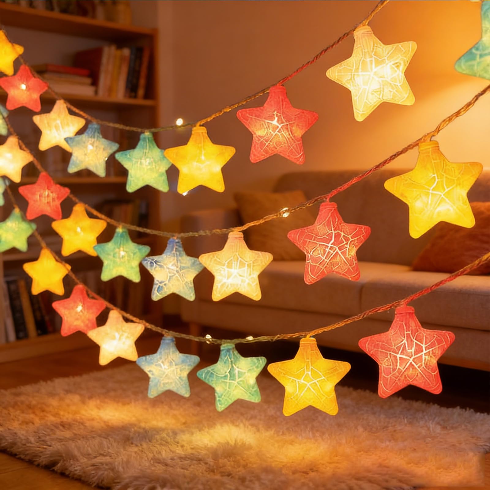 Natural Beach Shell String Light 20FT 40 LED Warm White LED Seashell Fairy Lights,Lights with Battery Operated，Ocean Theme Decor for Bedroom, Party, Wedding, Garden, Patio(Shell)
