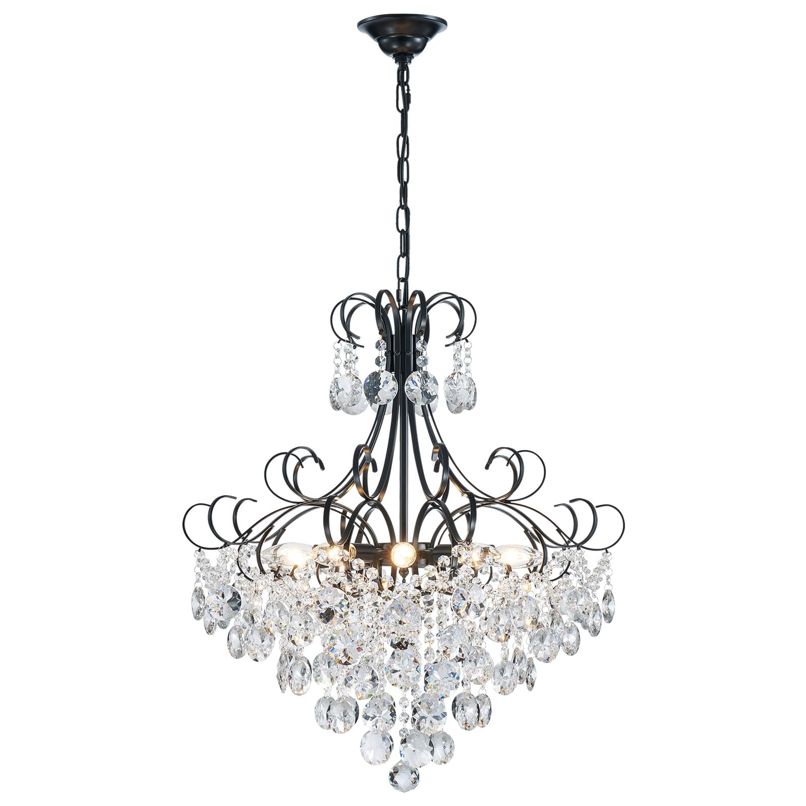Crystal Chandelier Light Fixture, Modern K9 Crystal Chandelier Dining Room Light Fixture, Crystal Pendant Ceiling Light for Bedroom Modern Lighting Fixture for Living Room Kitchen Island Hallway