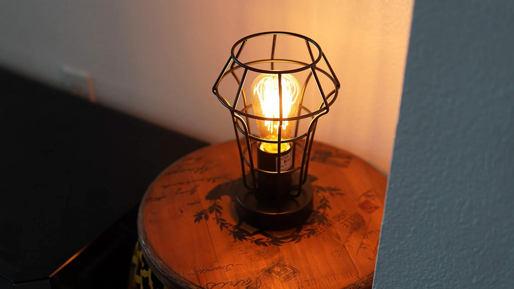 9" H Industrial Metal Table Lamp Desk Lamp Accent Light with a Free Edison Bulb