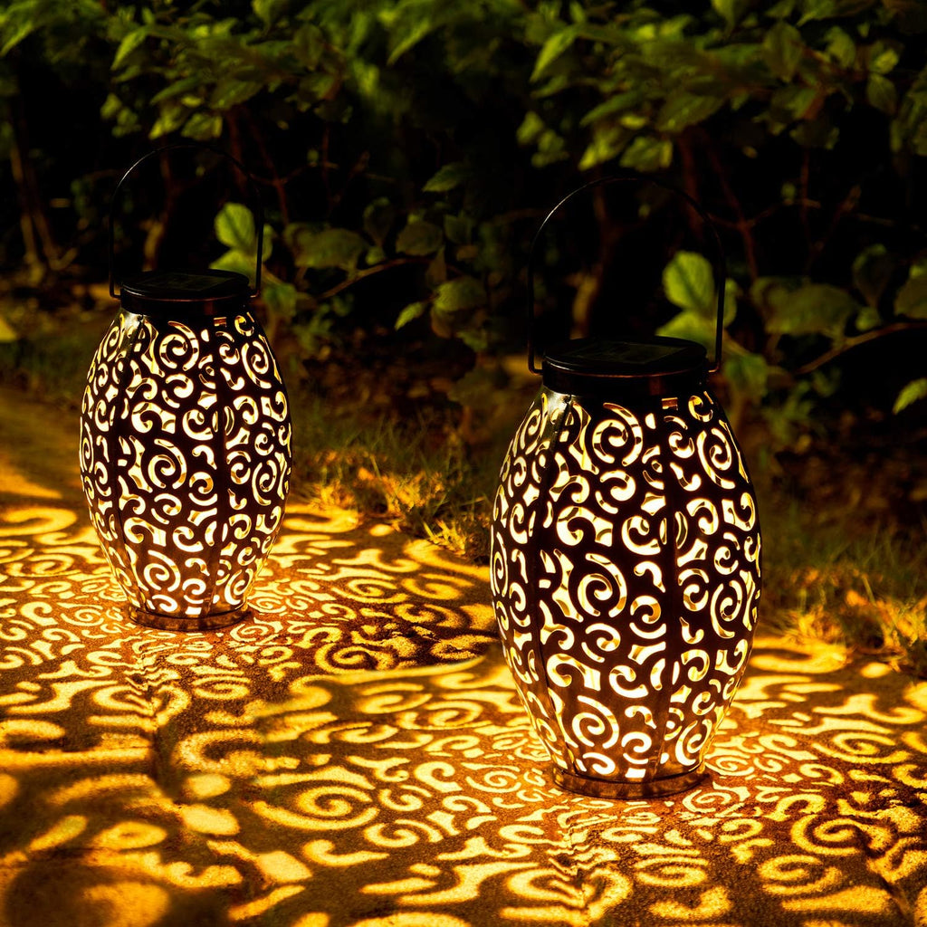 6 Pack Outdoor Solar Lanterns, Waterproof Hanging Decor Lights for Garden