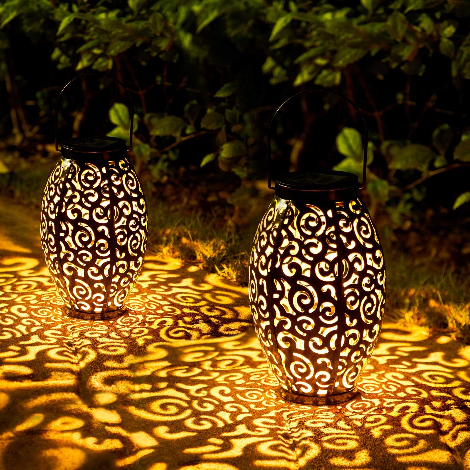 6 Pack Outdoor Solar Lanterns, Waterproof Hanging Decor Lights for Garden