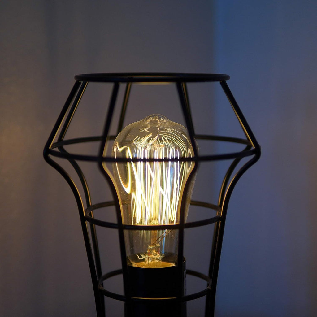 9" H Industrial Metal Table Lamp Desk Lamp Accent Light with a Free Edison Bulb