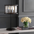 Eyely EYL9053A Wyatt 21.5" Metal/Crystal LED Table Lamp for Reading Room, Living Room, Office, Bedroom, Traditional, Oil Rubbed Bronze/Crystal